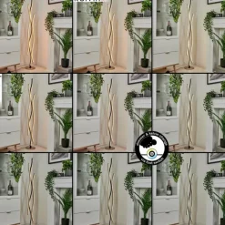 hofstein Lampadaire Serlande LED Nickel mat, 1 lumière