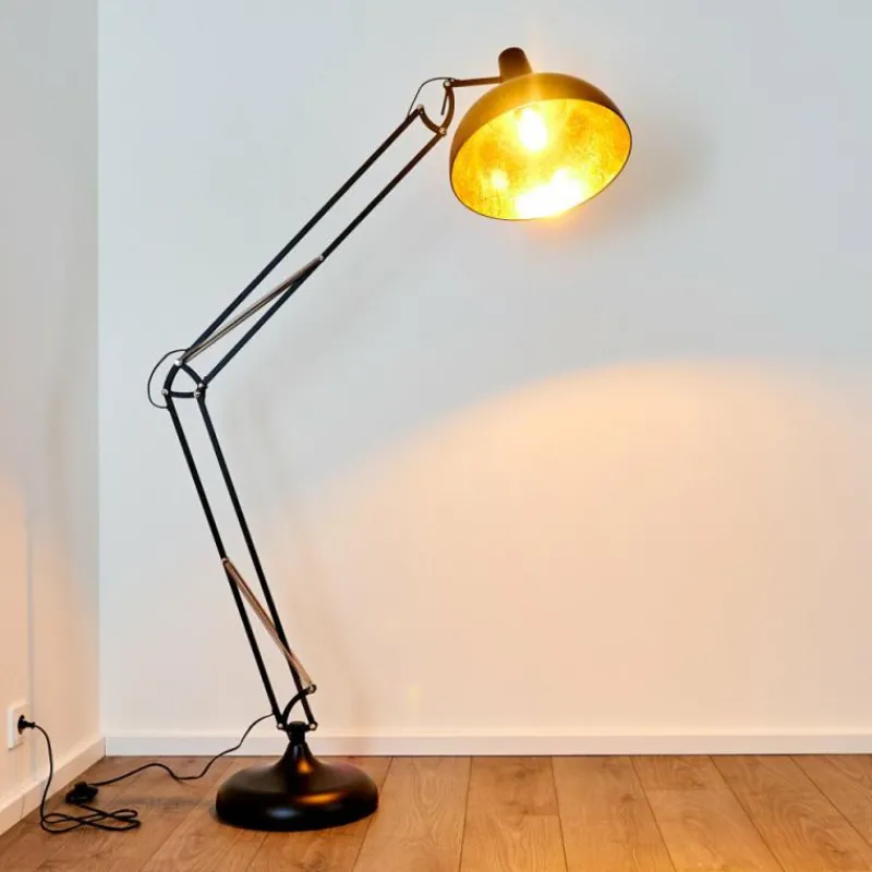 Lampes Dorées-hofstein Lampadaire Sharif Noir, 1 lumière