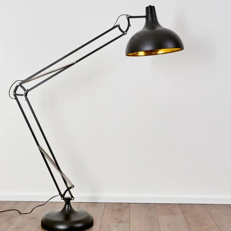 Lampes Dorées-hofstein Lampadaire Sharif Noir, 1 lumière