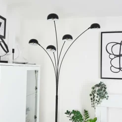 hofstein Lampadaire Siamado Noir, 5 lumières