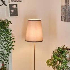 Lampes En Tissu-hofstein Lampadaire Snar Nickel mat, 1 lumière