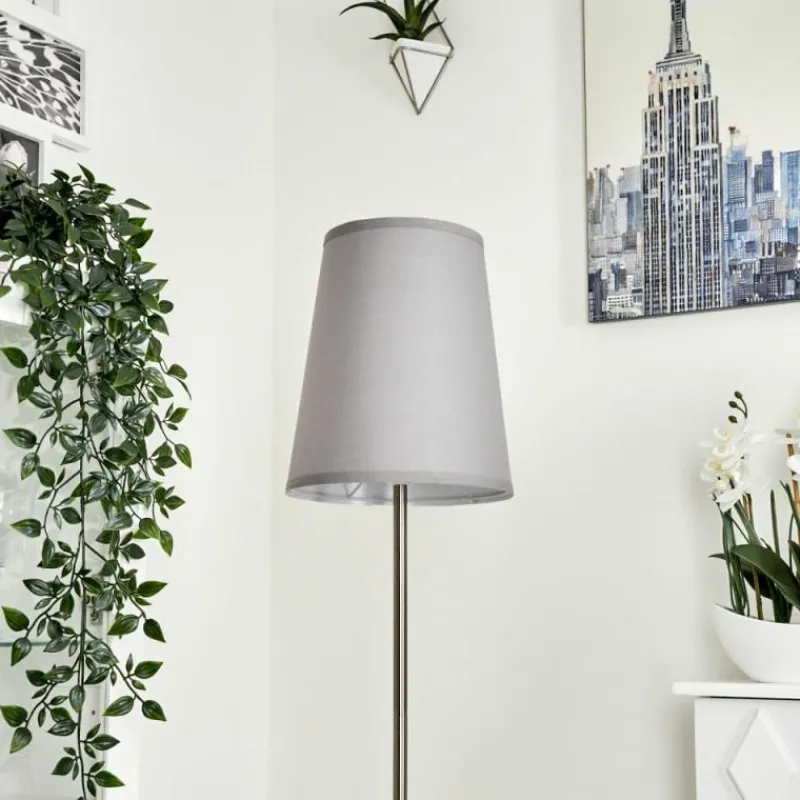 Lampes En Tissu-hofstein Lampadaire Snar Nickel mat, 1 lumière
