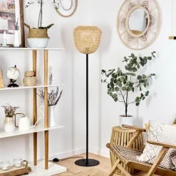 Luminaires Scandinaves-hofstein Lampadaire Solera Noir, 1 lumière