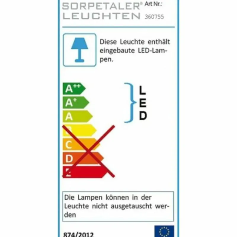 Luminaires Trio Lampadaire Sorpetaler Leuchten Bergamo LED Laiton, 1 lumière* Éclairage Led