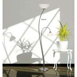 Luminaires Steinhauer Lampadaire Steinhauer CAPRI Acier inoxydable, 2 lumières* Lampadaires Et Lampes Sur Pied