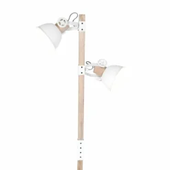 Lampes Industrielles-Luminaires Steinhauer Lampadaire Steinhauer Gearwood Bois foncé, Blanc, 1 lumière