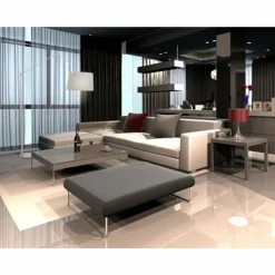 Lampes En Tissu-Luminaires Steinhauer Lampadaire Steinhauer GRAMINEUS Acier inoxydable, 1 lumière