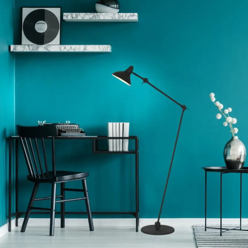 Lampes Industrielles-Luminaires Steinhauer Lampadaire Steinhauer Kasket Noir, Blanc, 1 lumière