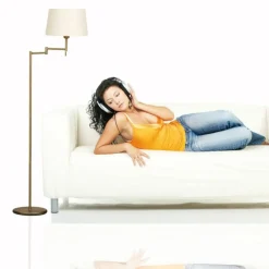 Lampes En Tissu-Luminaires Steinhauer Lampadaire Steinhauer MEXLITE Bronze, 1 lumière