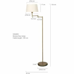 Lampes En Tissu-Luminaires Steinhauer Lampadaire Steinhauer MEXLITE Bronze, 1 lumière