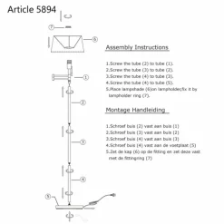 Lampes En Tissu-Luminaires Steinhauer Lampadaire Steinhauer MEXLITE Acier inoxydable, 1 lumière