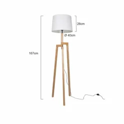 Luminaires Steinhauer Lampadaire Steinhauer Mexlite Blanc, 1 lumière* Lampadaires Et Lampes Sur Pied