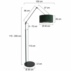 Lampes En Tissu-Luminaires Steinhauer Lampadaire Steinhauer Prestige Chic Noir, 1 lumière