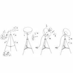 Luminaires Steinhauer Lampadaire Steinhauer Sunflower, 1 lumière* Lampadaires Et Lampes Sur Pied