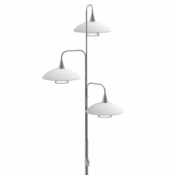 Luminaires Steinhauer Lampadaire Steinhauer Tallerken LED Acier inoxydable, Blanc, 3 lumières
