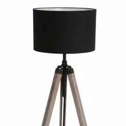 Lampes En Tissu-Luminaires Steinhauer Lampadaire Steinhauer Triek Bois clair, Noir, 1 lumière