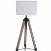 Lampes En Tissu-Luminaires Steinhauer Lampadaire Steinhauer Triek Bois clair, Noir, 1 lumière