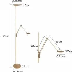 Luminaires Steinhauer Lampadaire Steinhauer Zodiac LED Bronze, 2 lumières* Éclairage Led