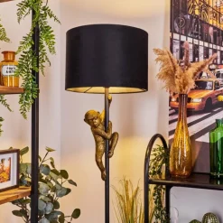 Lampes En Tissu-hofstein Lampadaire Suardi Or, Noir, 1 lumière