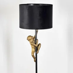 Lampes En Tissu-hofstein Lampadaire Suardi Or, Noir, 1 lumière