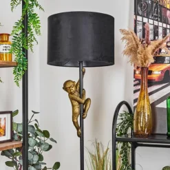 Lampes En Tissu-hofstein Lampadaire Suardi Or, Noir, 1 lumière