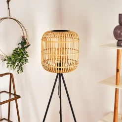 Style Boho-Chic-hofstein Lampadaire Sukhothai Noir, 1 lumière