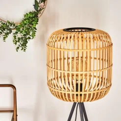 Style Boho-Chic-hofstein Lampadaire Sukhothai Noir, 1 lumière