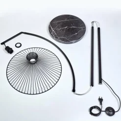 hofstein Lampadaire Tamins Noir, 1 lumière