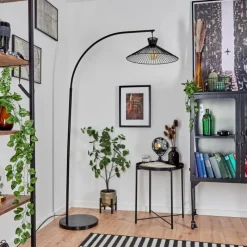 hofstein Lampadaire Tamins Noir, 1 lumière