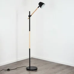Luminaires Scandinaves-hofstein Lampadaire Tanabita Écru, Noir, 1 lumière