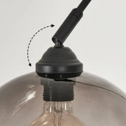 hofstein Lampadaire Tapitapa Noir, 1 lumière