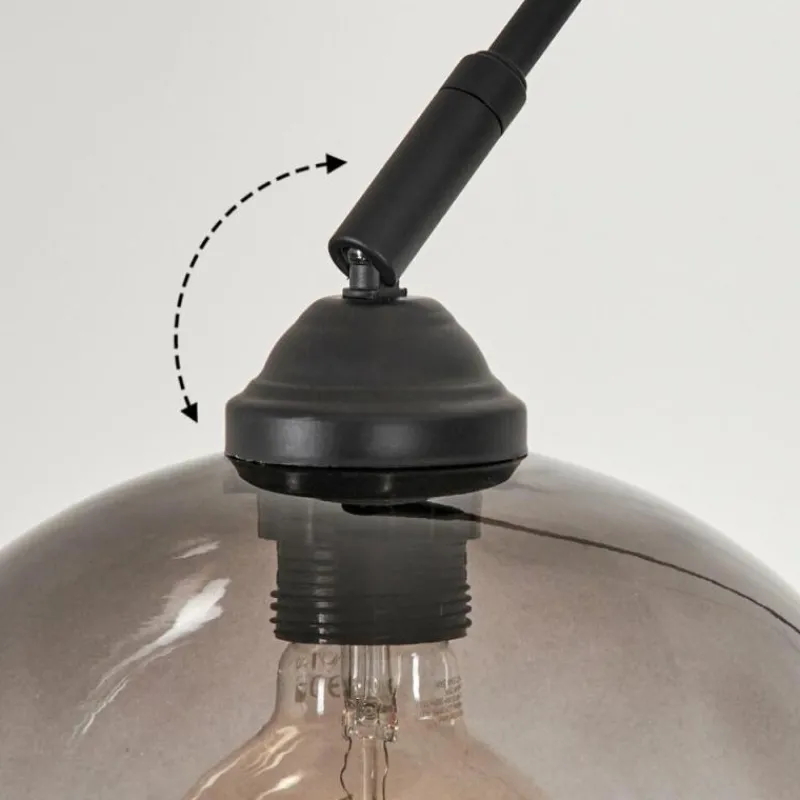 hofstein Lampadaire Tapitapa Noir, 1 lumière