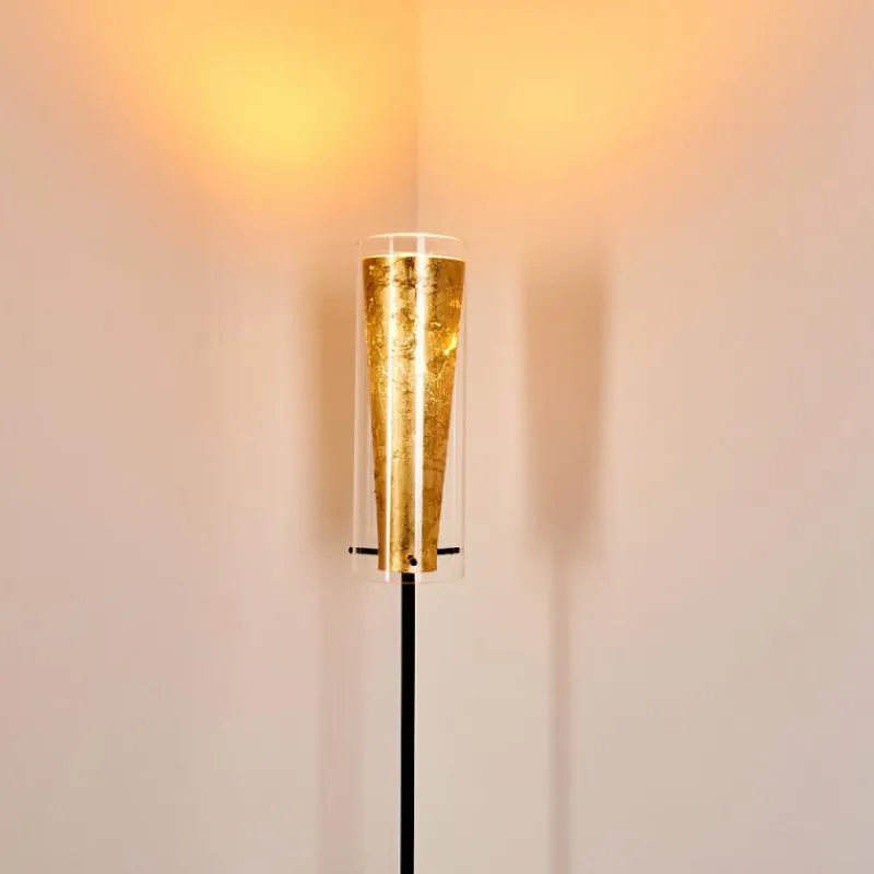 Lampes Dorées-hofstein Lampadaire Tegna Noir doré, 1 lumière