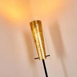 Lampes Dorées-hofstein Lampadaire Tegna Noir doré, 1 lumière