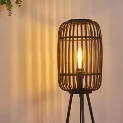 Lampes Vintages & Rétros-hofstein Lampadaire Teheran Noir, 1 lumière