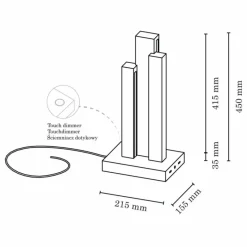 Luminaires Scandinaves-hofstein Lampadaire Tejedor LED Chrome, Écru, 1 lumière