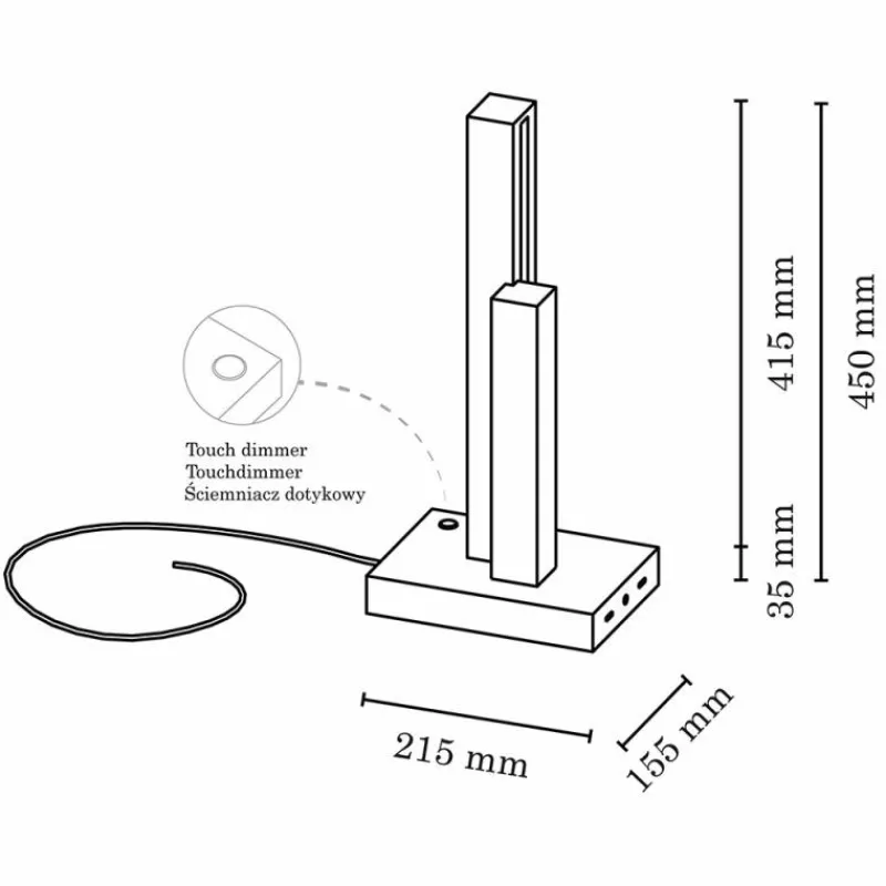 Luminaires Scandinaves-hofstein Lampadaire Tejedor LED Chrome, Écru, 2 lumières