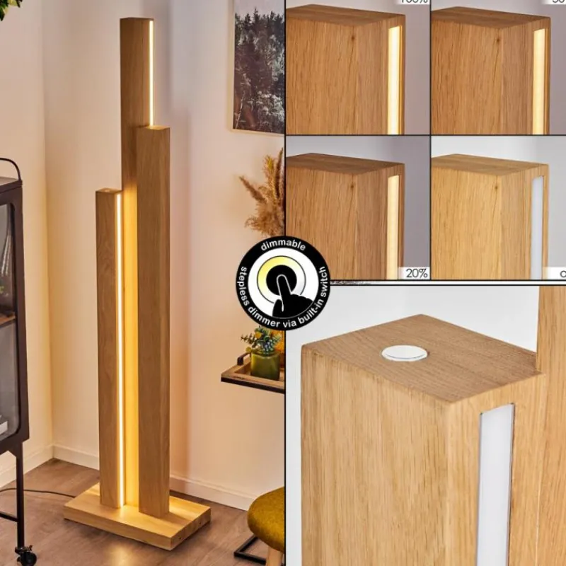 Style Boho-Chic-hofstein Lampadaire Tejedor LED Écru, 3 lumières