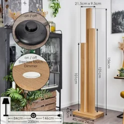 Style Boho-Chic-hofstein Lampadaire Tejedor LED Écru, 3 lumières