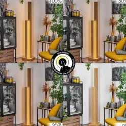 Style Boho-Chic-hofstein Lampadaire Tejedor LED Écru, 2 lumières