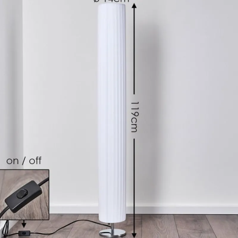 Lampes En Tissu-hofstein Lampadaire Tekmal Chrome, 2 lumières