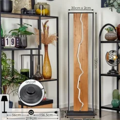 hofstein Lampadaire Terre LED Écru, Noir, Blanc, 1 lumière