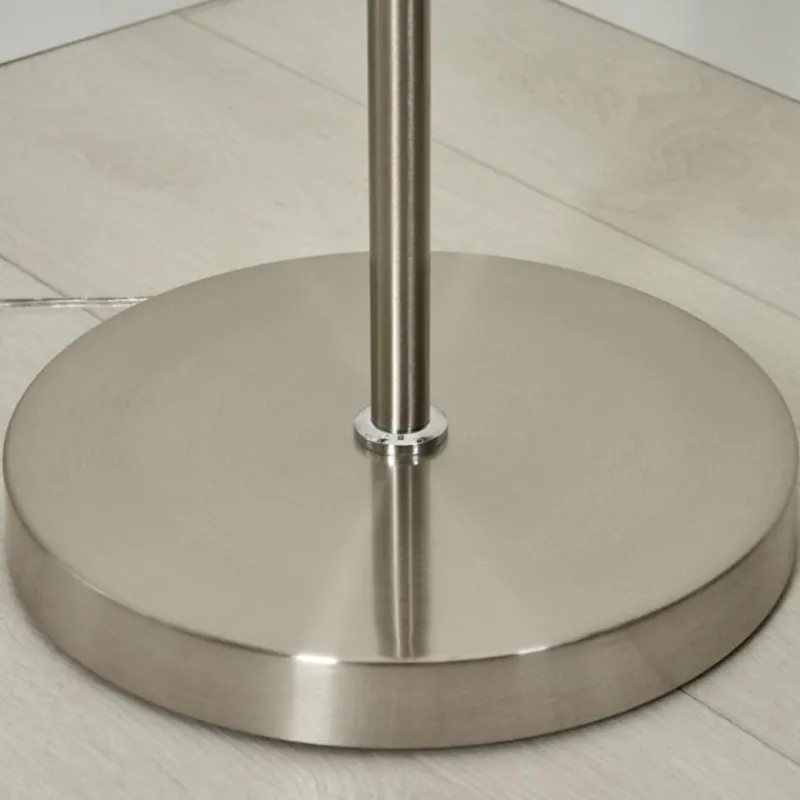 hofstein Lampadaire Theron LED Nickel mat, 1 lumière, Télécommandes