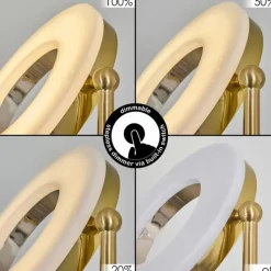 hofstein Lampadaire Tierz LED Laiton, 2 lumières