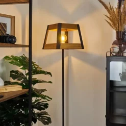 Lampes Industrielles-hofstein Lampadaire Tiflis Noir, 1 lumière