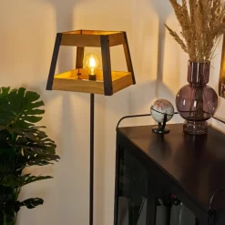 Lampes Industrielles-hofstein Lampadaire Tiflis Noir, 1 lumière