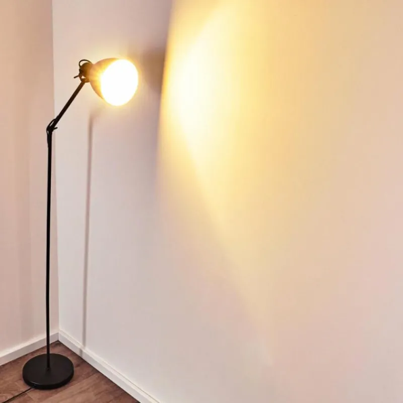 hofstein Lampadaire Timola Noir, 1 lumière