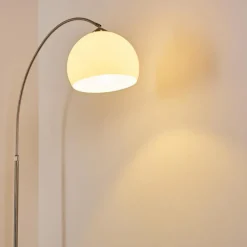 hofstein Lampadaire Tipitapa Nickel mat, 1 lumière