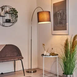 Lampes En Tissu-hofstein Lampadaire Tise Nickel mat, 1 lumière