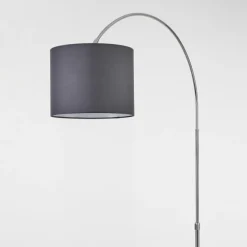 Lampes En Tissu-hofstein Lampadaire Tise Nickel mat, 1 lumière